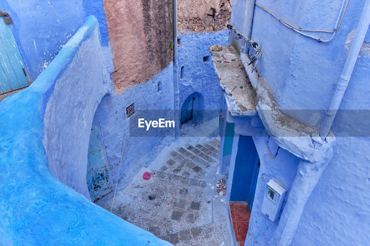 Chefchaouen morocco buildings in  blue city