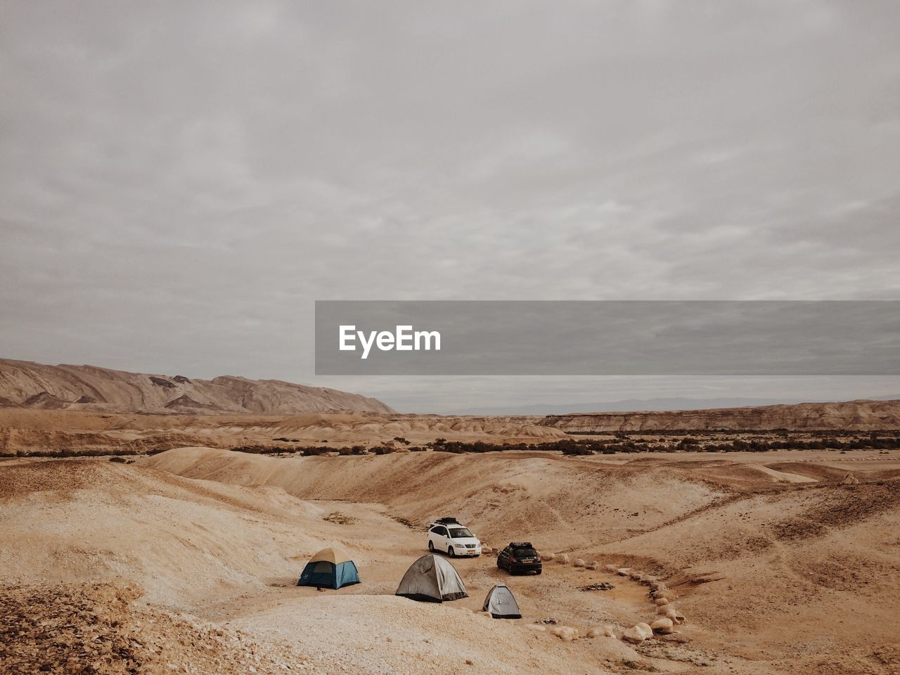 Scenic view of desert against sky