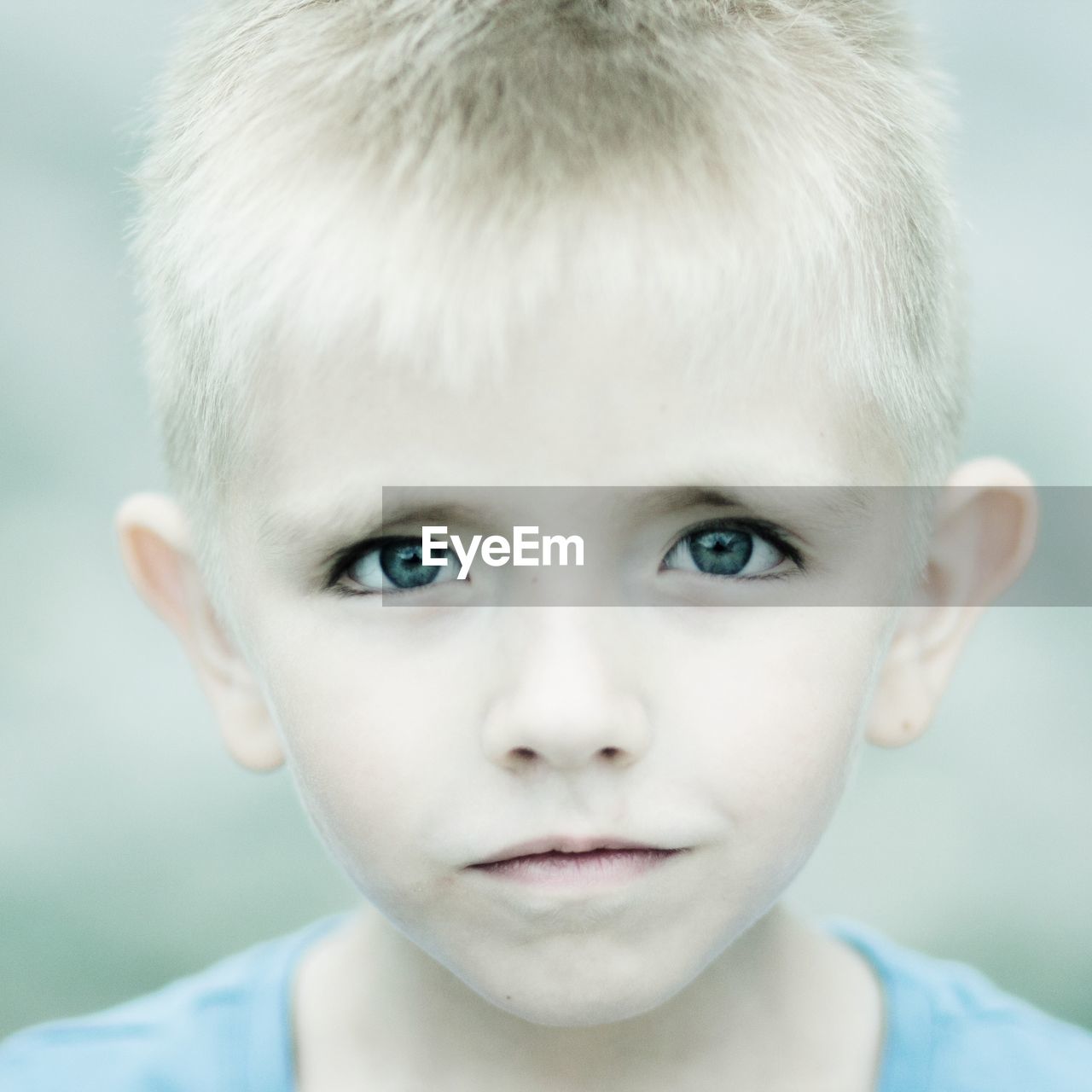 Close-up portrait of cute boy