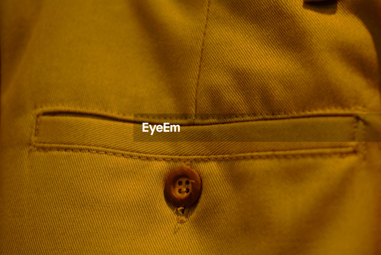 Full frame shot of yellow trouser