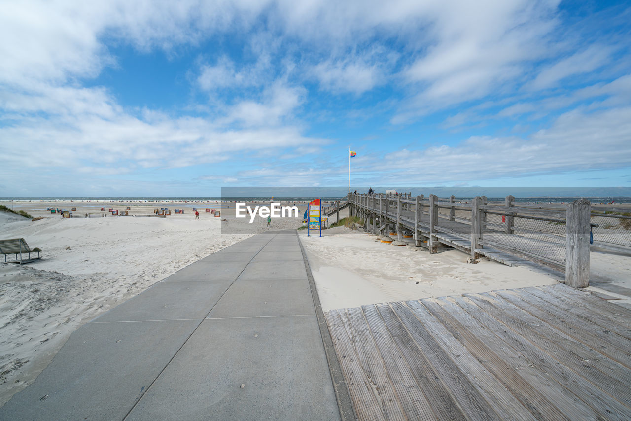 Scenic view of beach against sky island amrum