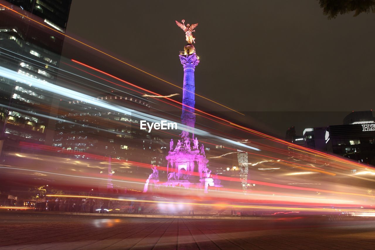 LIGHT TRAILS AT NIGHT