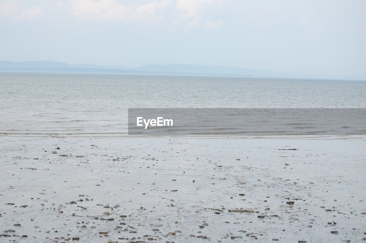 SCENIC VIEW OF SEA AGAINST SKY AT BEACH