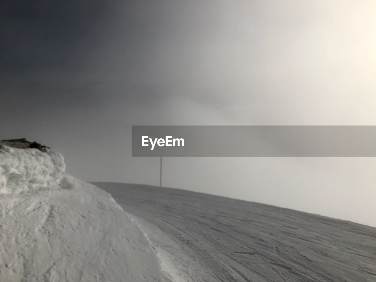 SCENIC VIEW OF SNOW COVERED LAND AGAINST SKY