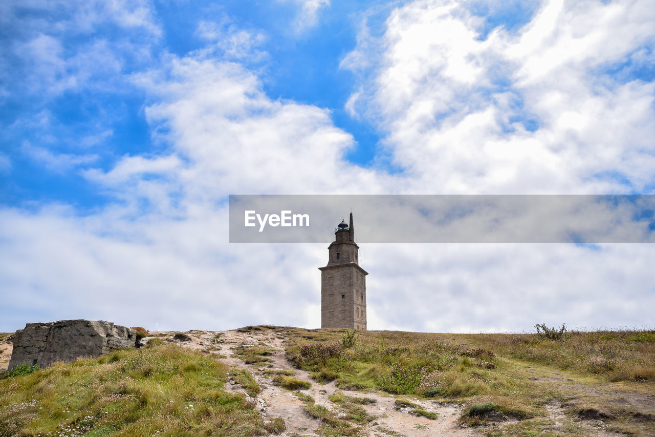 Hercules tower in the galician city of la coruña - spain