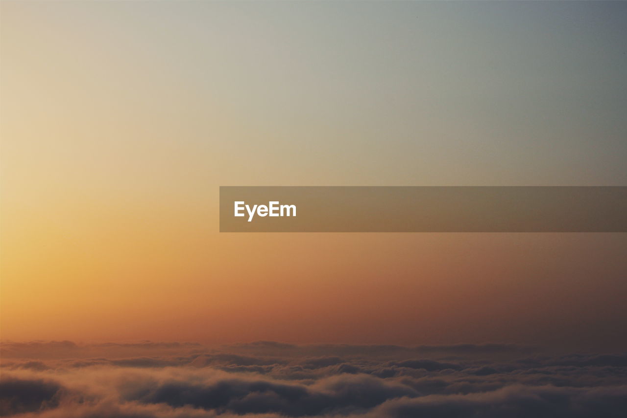 Scenic view of cloudscape against sky during sunset