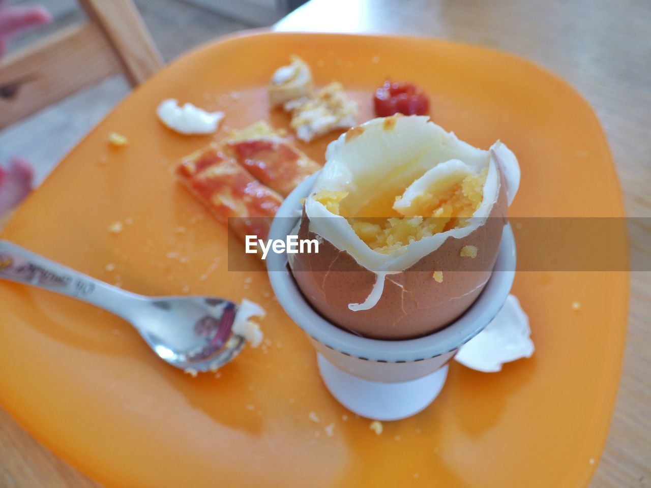 Close-up of boiled egg