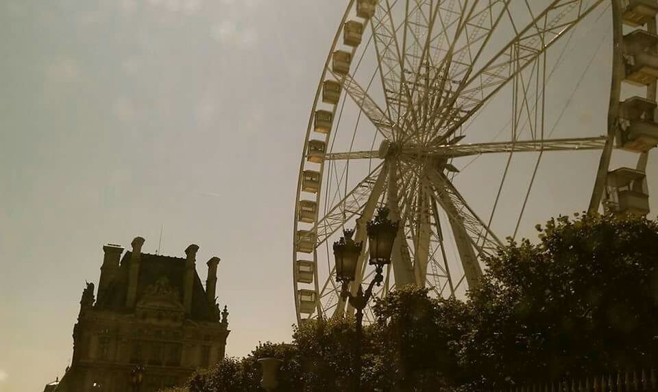 LOW ANGLE VIEW OF EIFFEL TOWER IN CITY