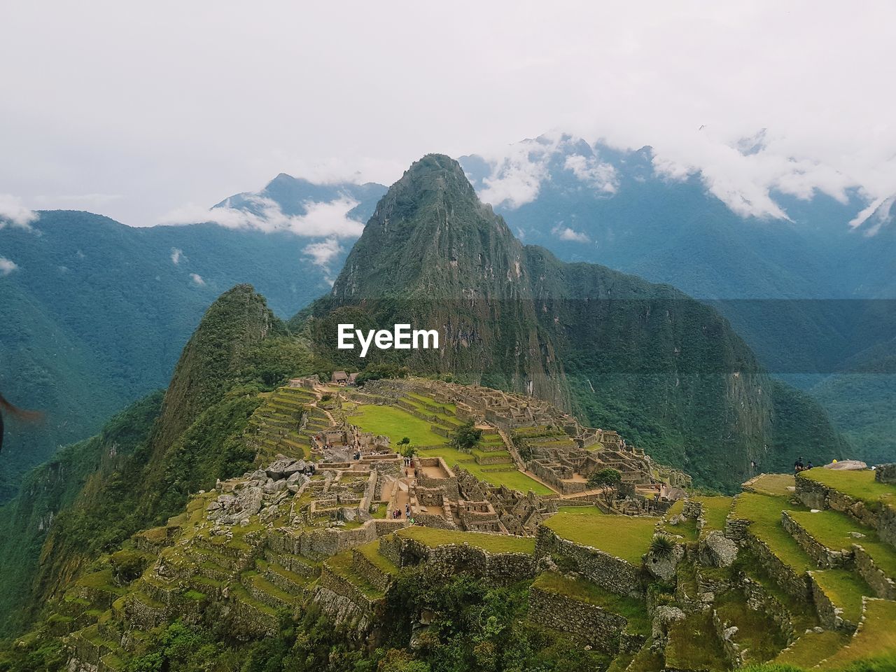 Panoramic view of mountain range against sky