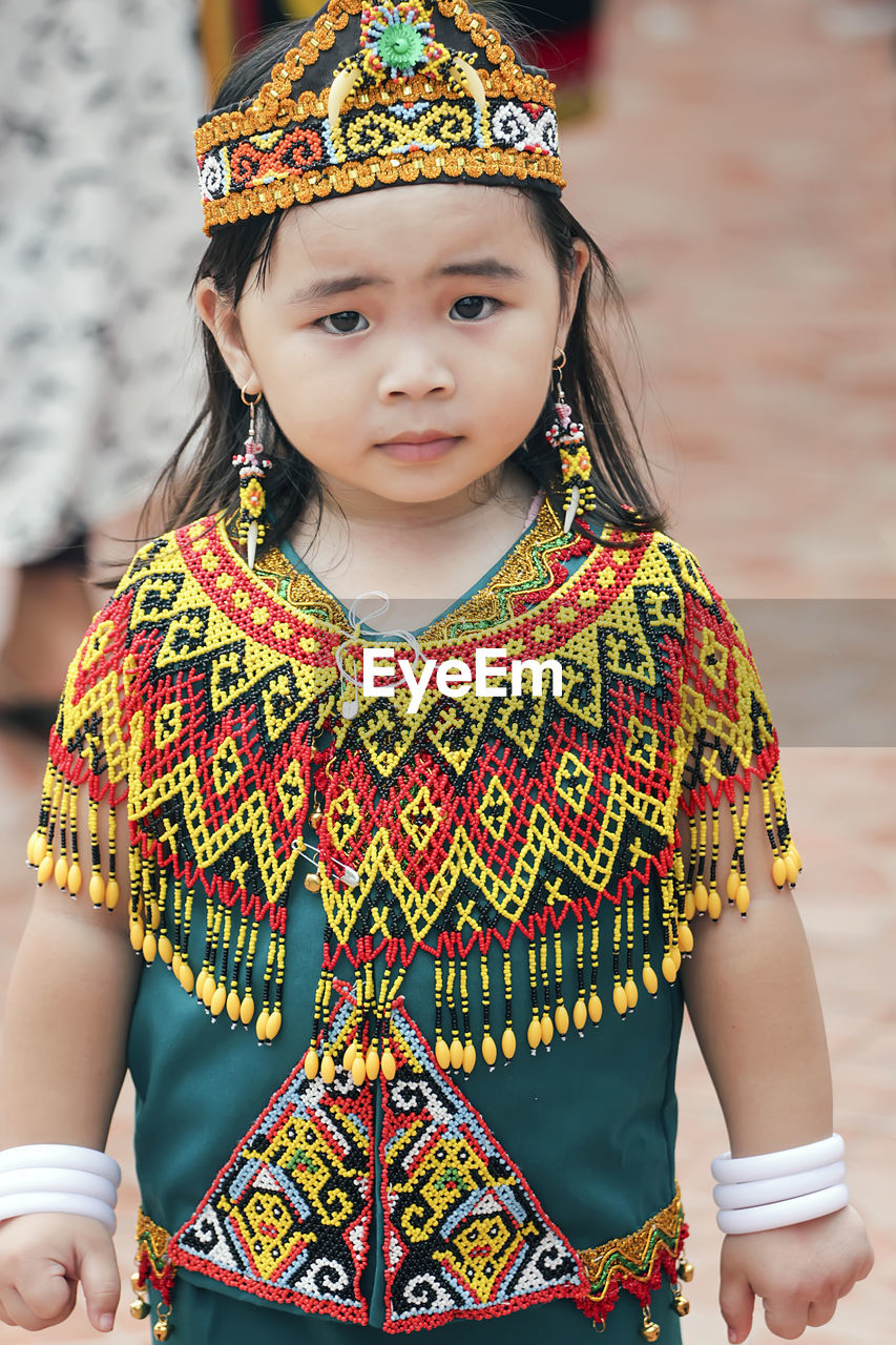 Portrait of girl wearing traditional clothing