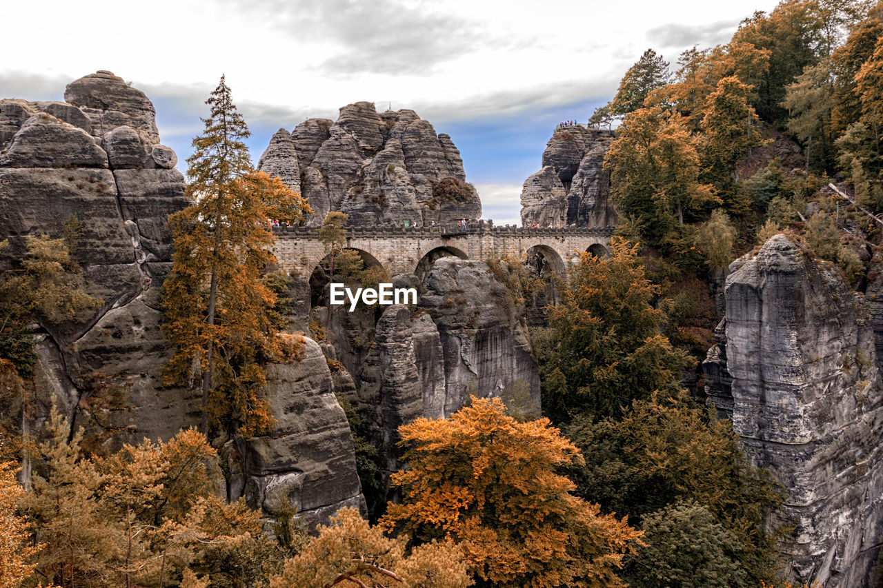 Scenic view of bastei bridge