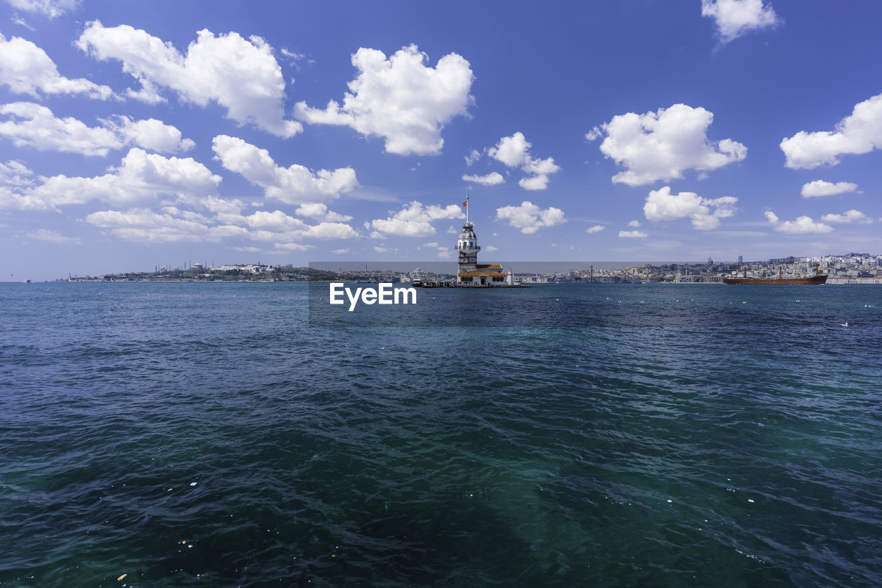 Scenic view of sea against sky in istanbul 