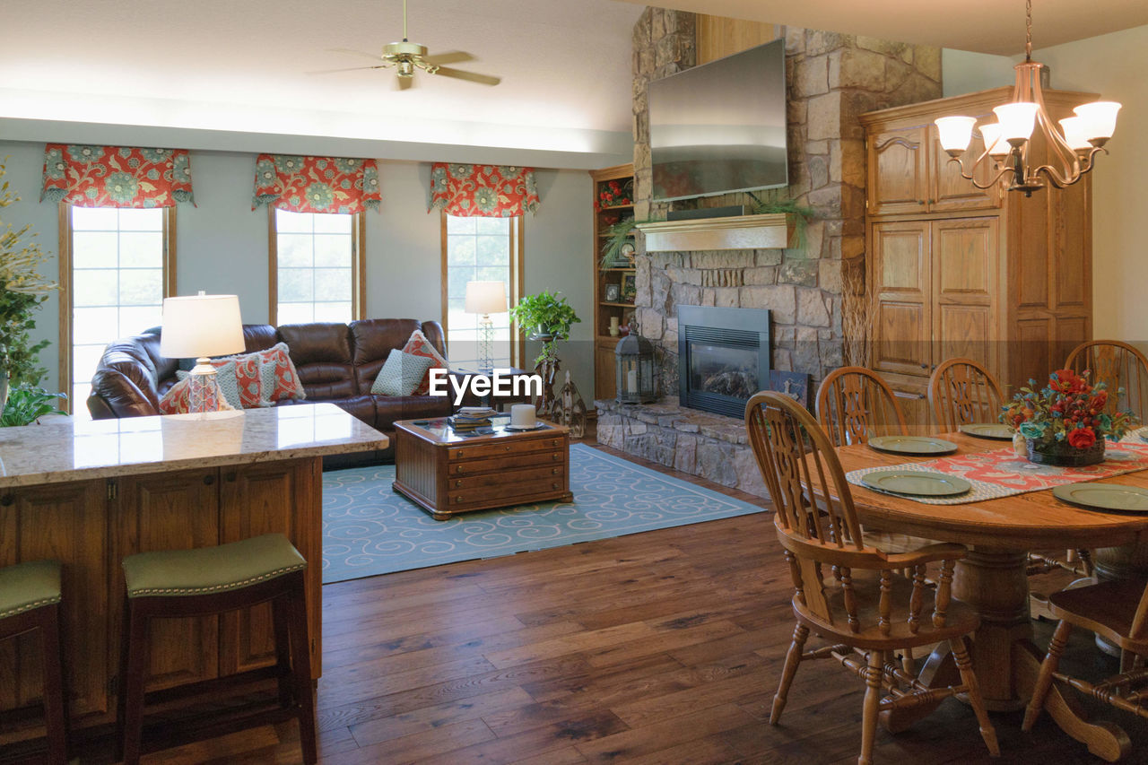 Chairs and table at home