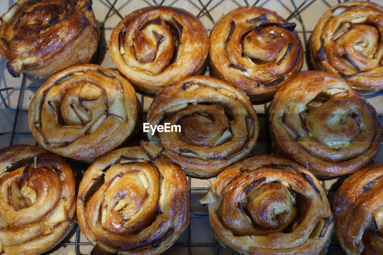 Close-up of cinnamon rolls