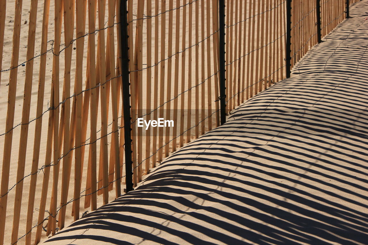 Close-up of wooden fence