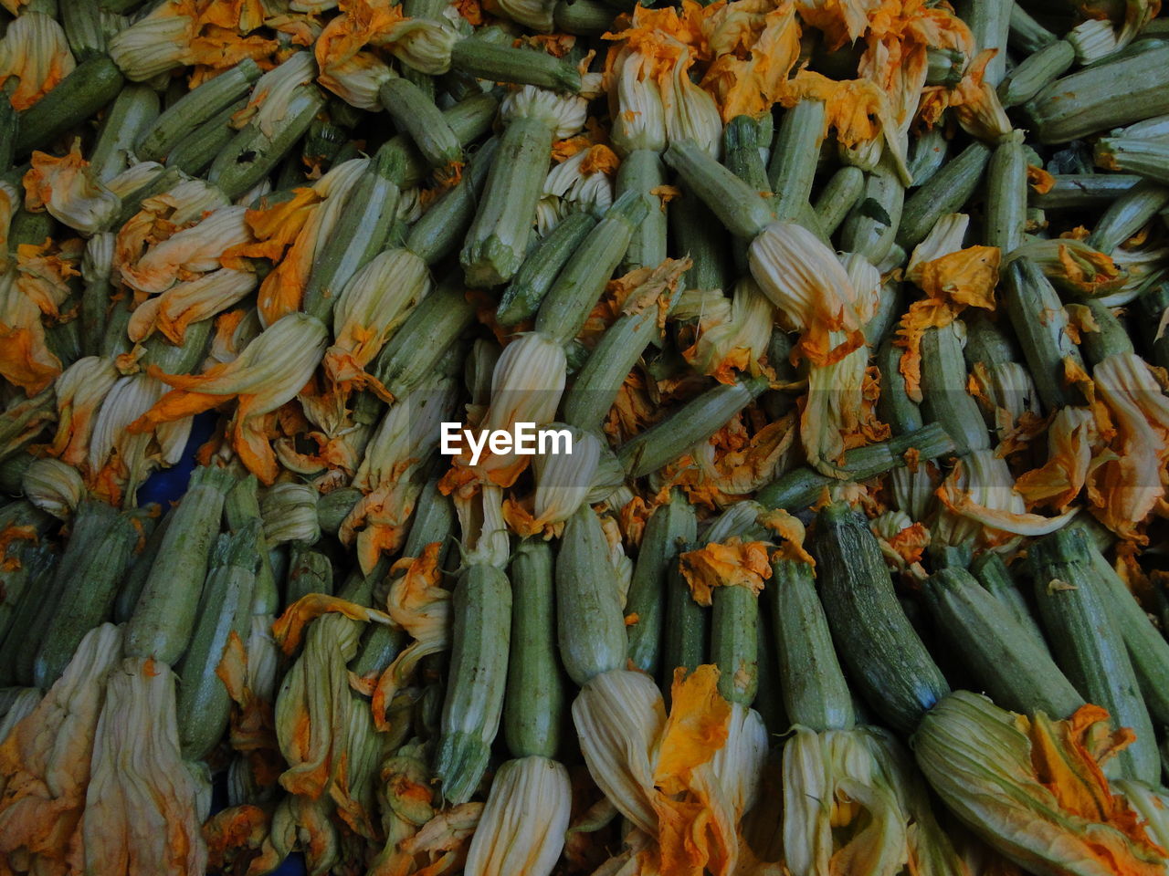 High angle view of vegetables for sale in market