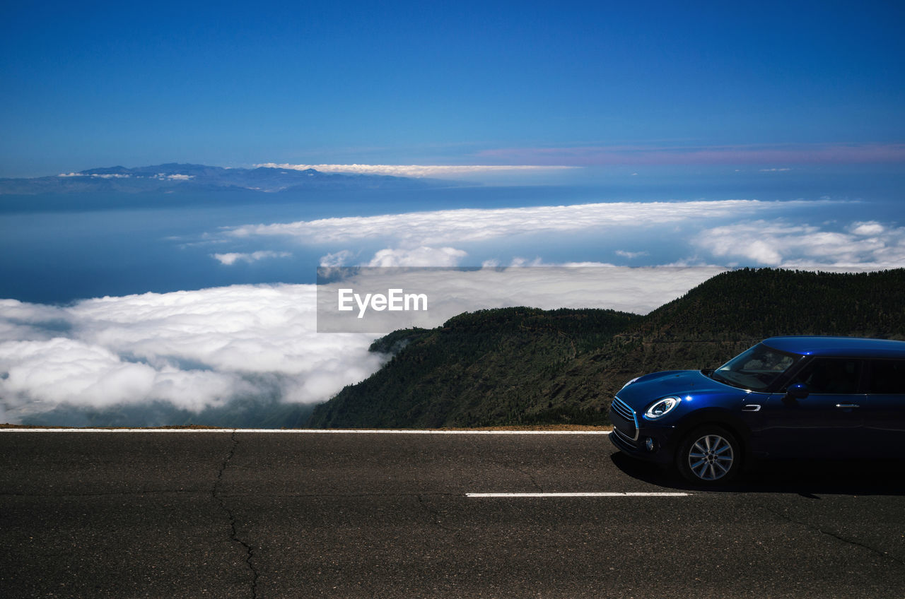 Car on road against sky