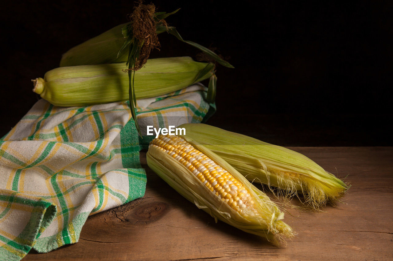 high angle view of corn