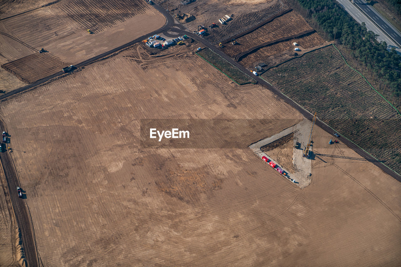 Aerial view of agricultural field