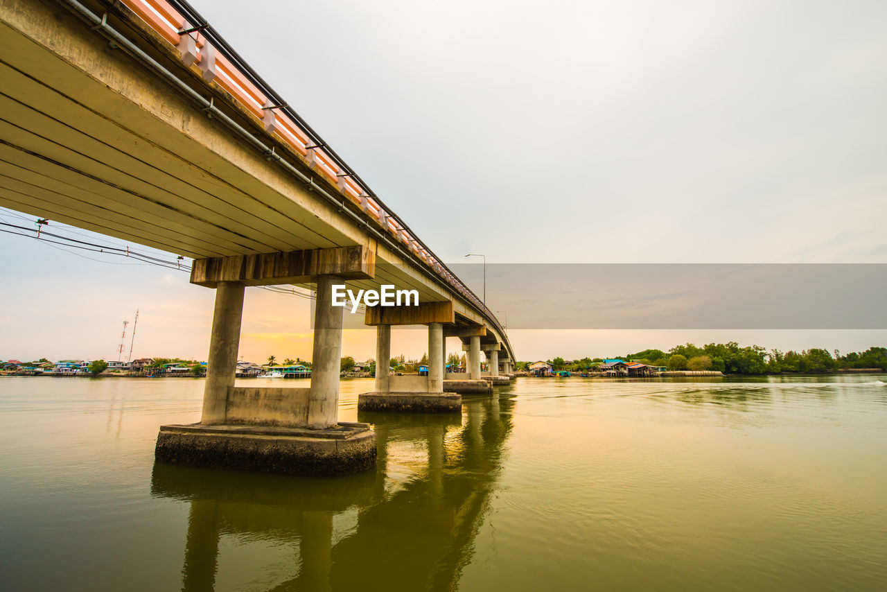 VIEW OF BRIDGE OVER RIVER AGAINST SKY