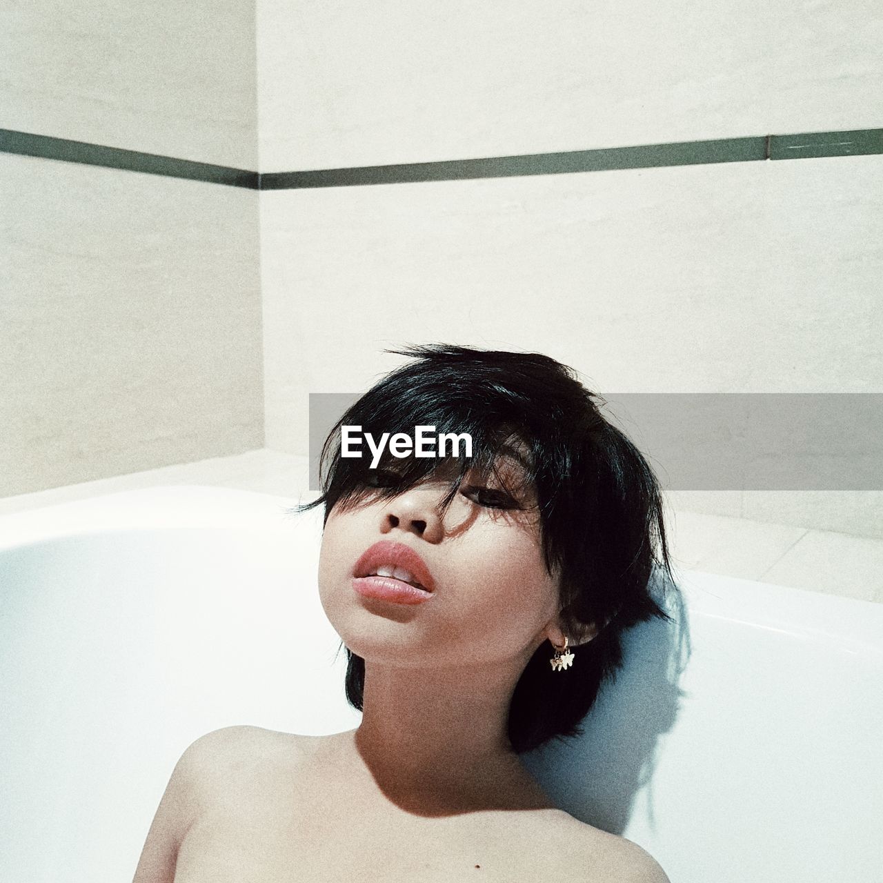 Girl in bath tub