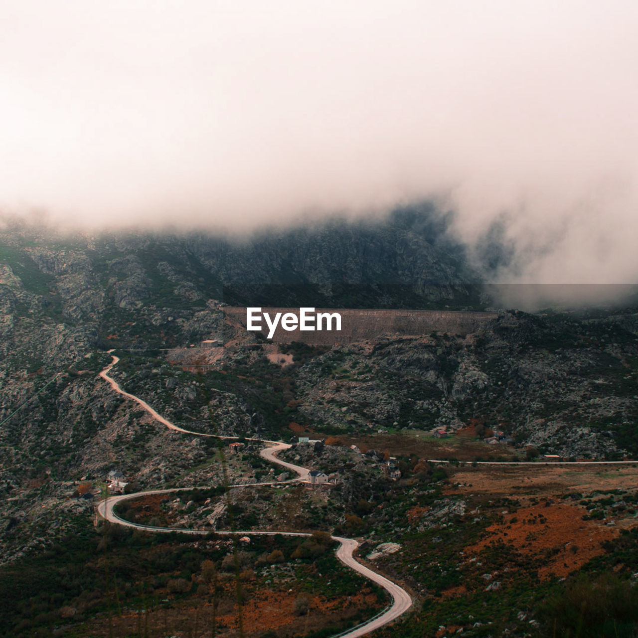 High angle view of landscape against sky