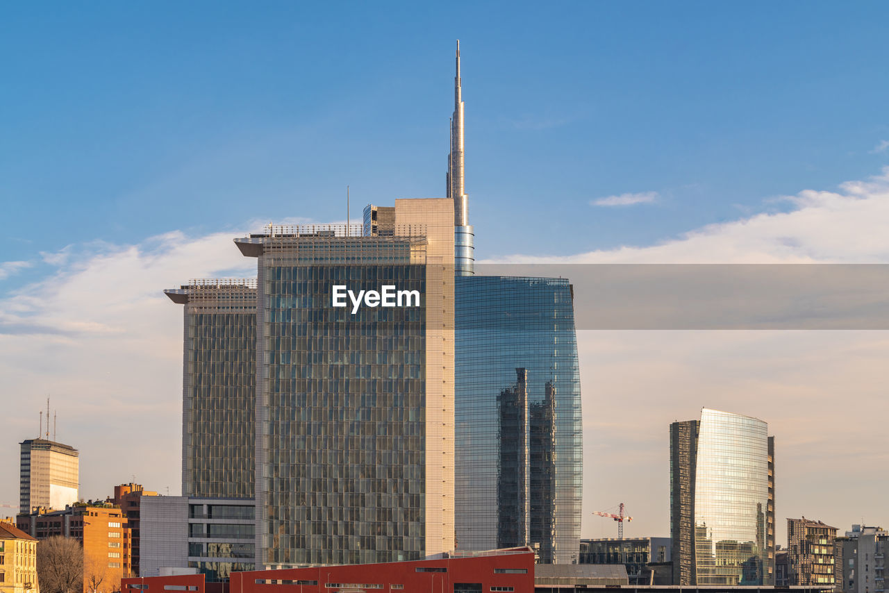 Porta garibaldi financial district business center with modern towers