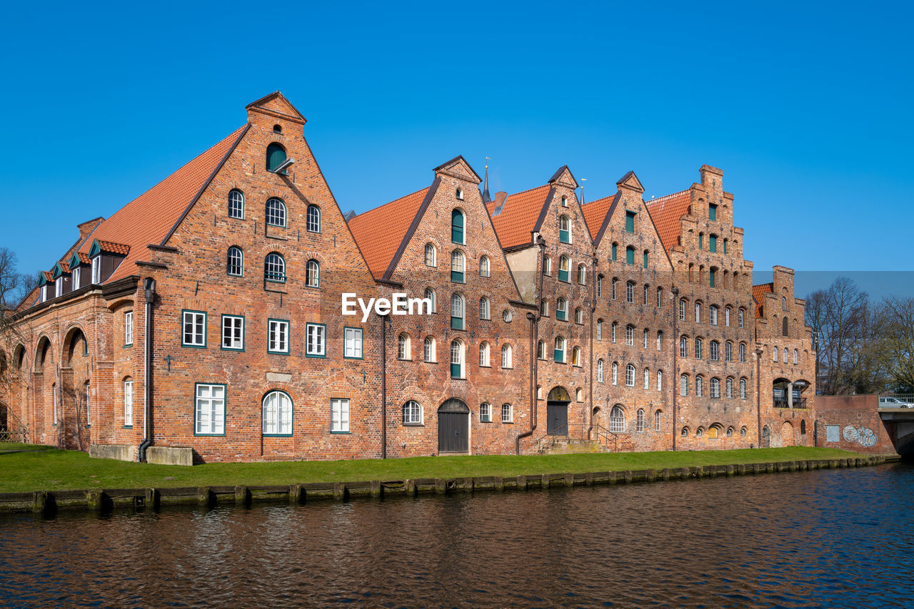 The salt warehouses as a landmark of the hanseatic city of lübeck