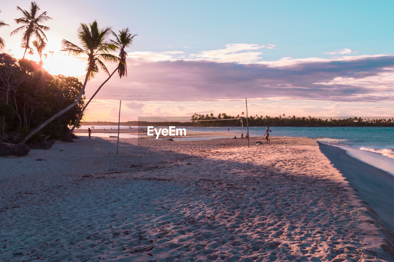 Scenic view of sea during sunset