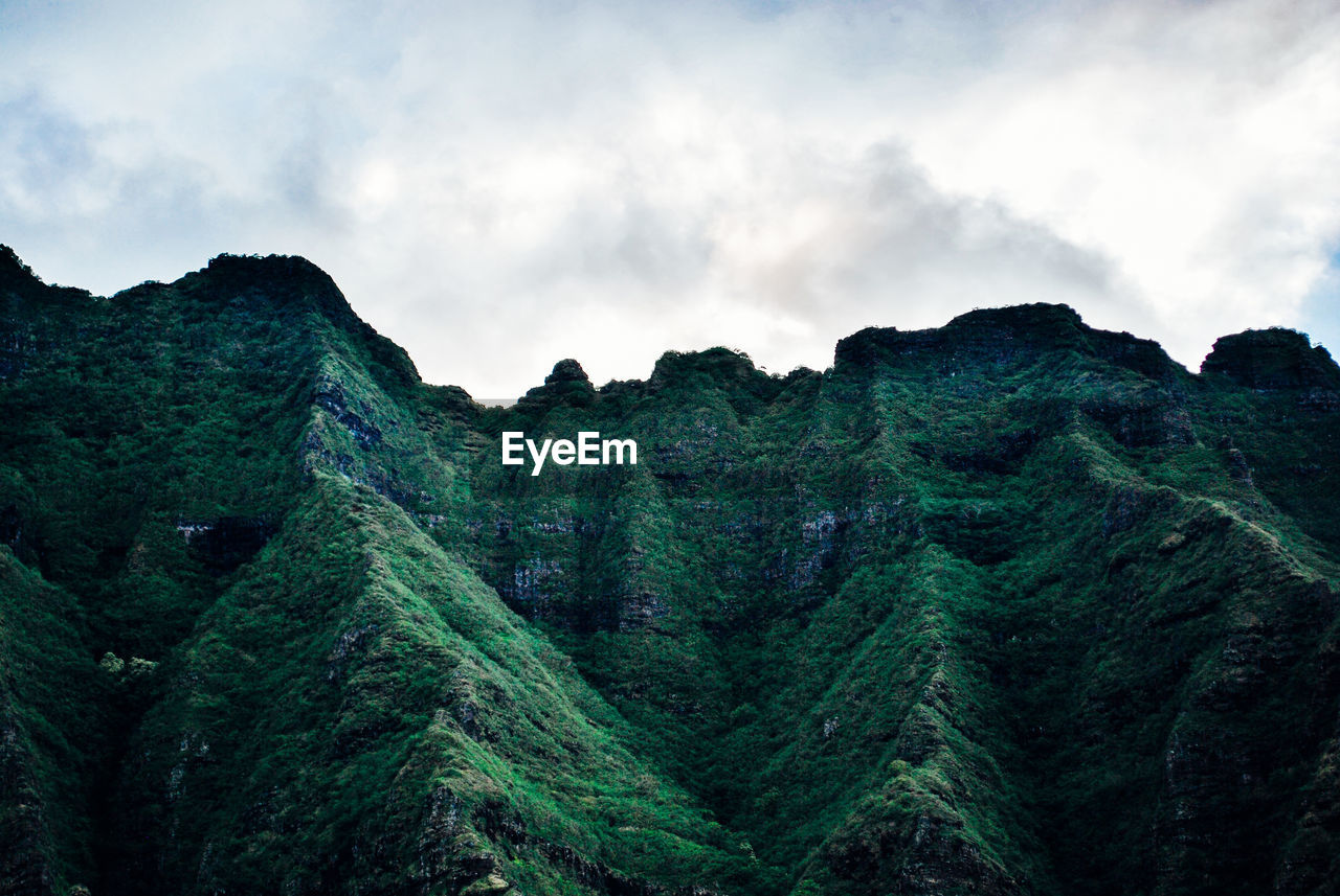 Low angle view of mountain against sky