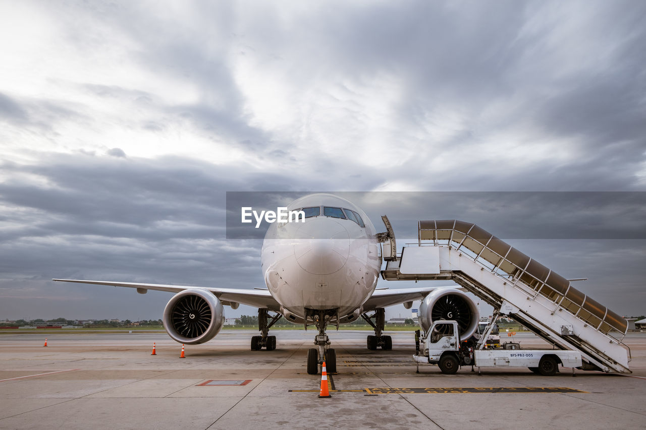 military airplane against sky