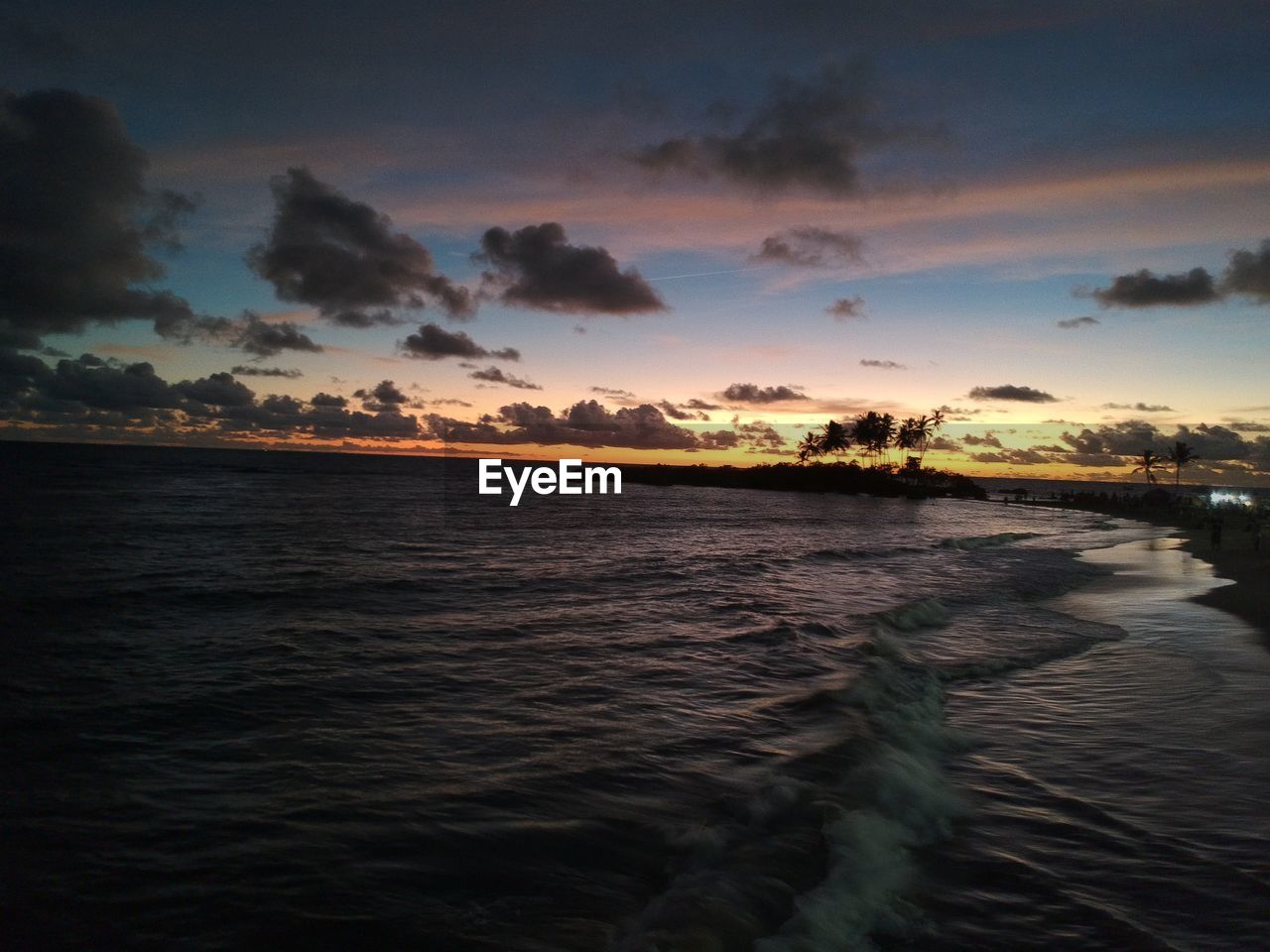 SCENIC VIEW OF SEA DURING SUNSET