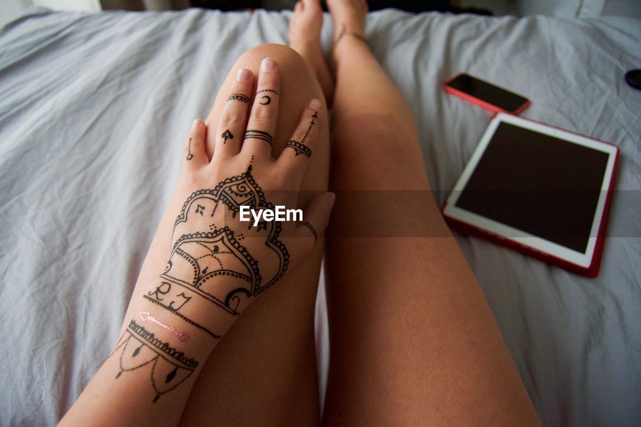 Tattoo on human hand