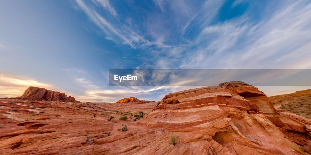 Scenic view of desert against sky