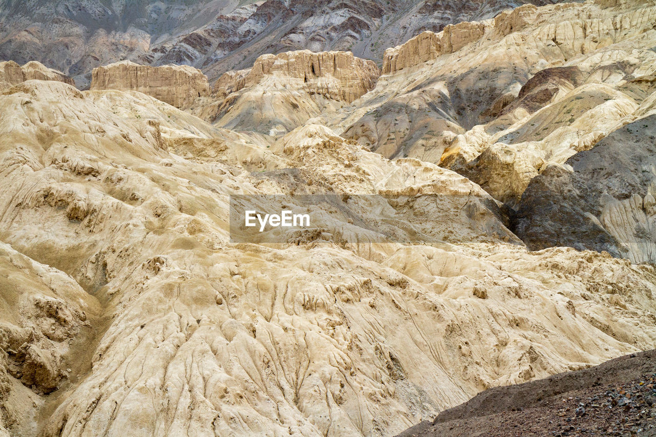 Lamayuru moonland - picturesque lifeless mountain landscape on a section of the leh-kargil route