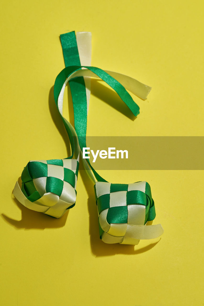 Ribbon ketupat symbol of ramadan for decoration