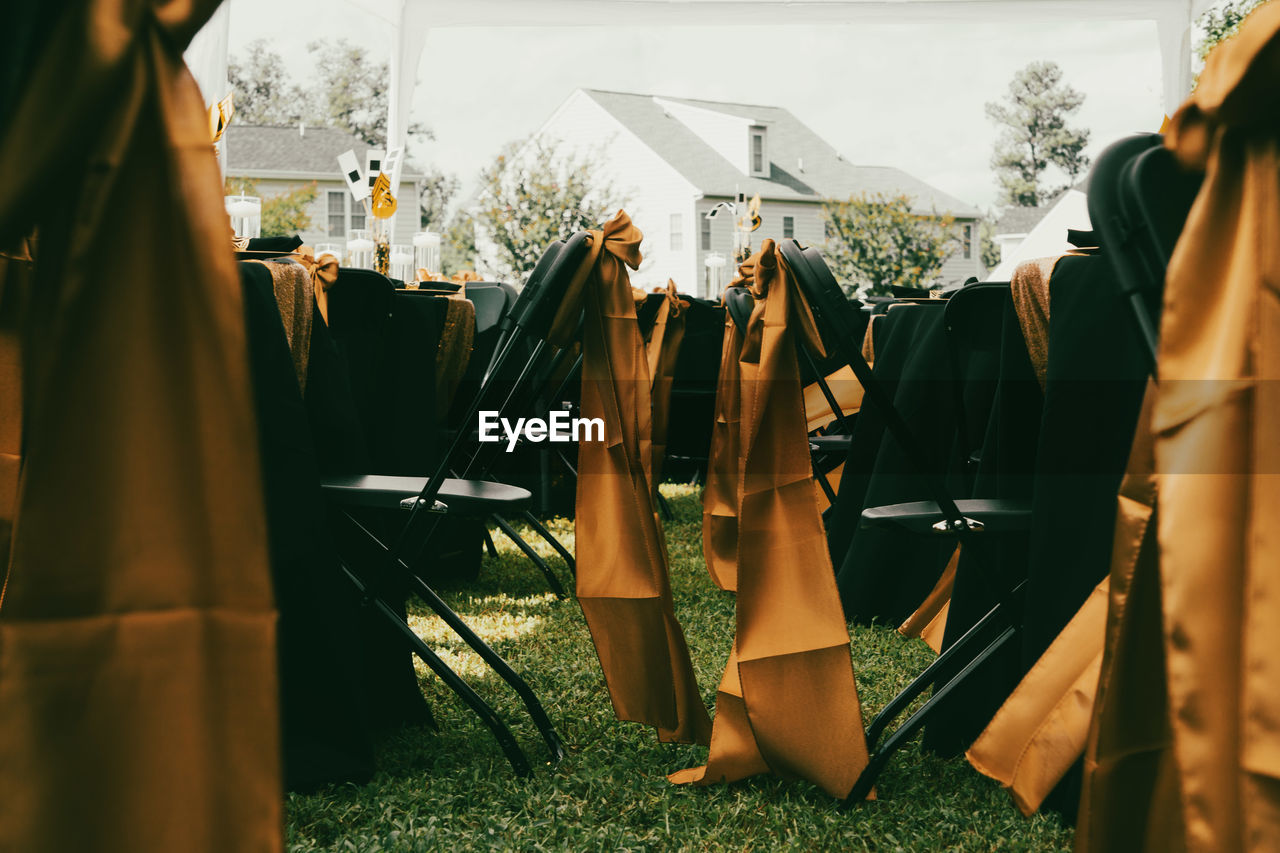 Decorated chairs 