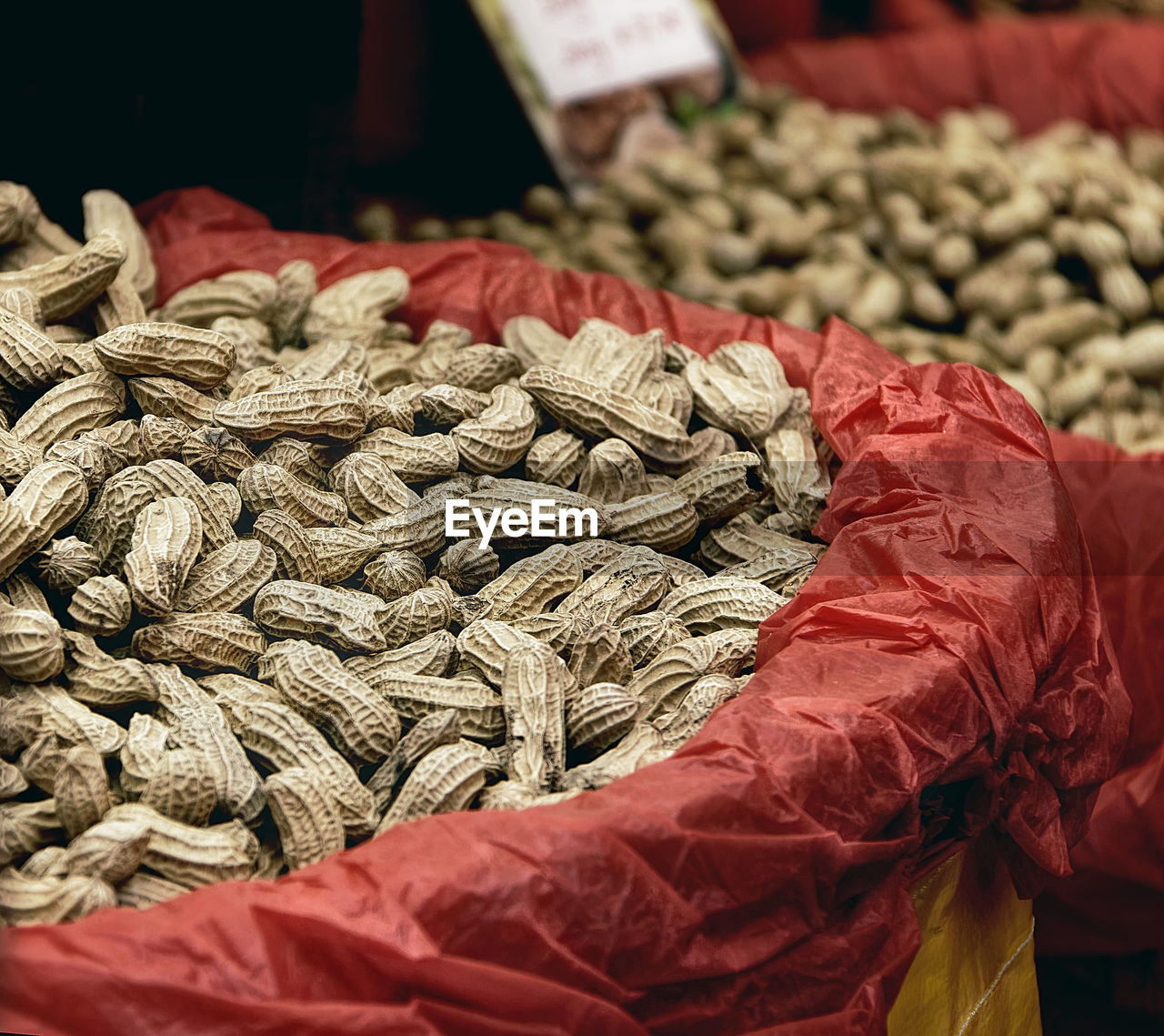 Close-up of peanut for sale in market