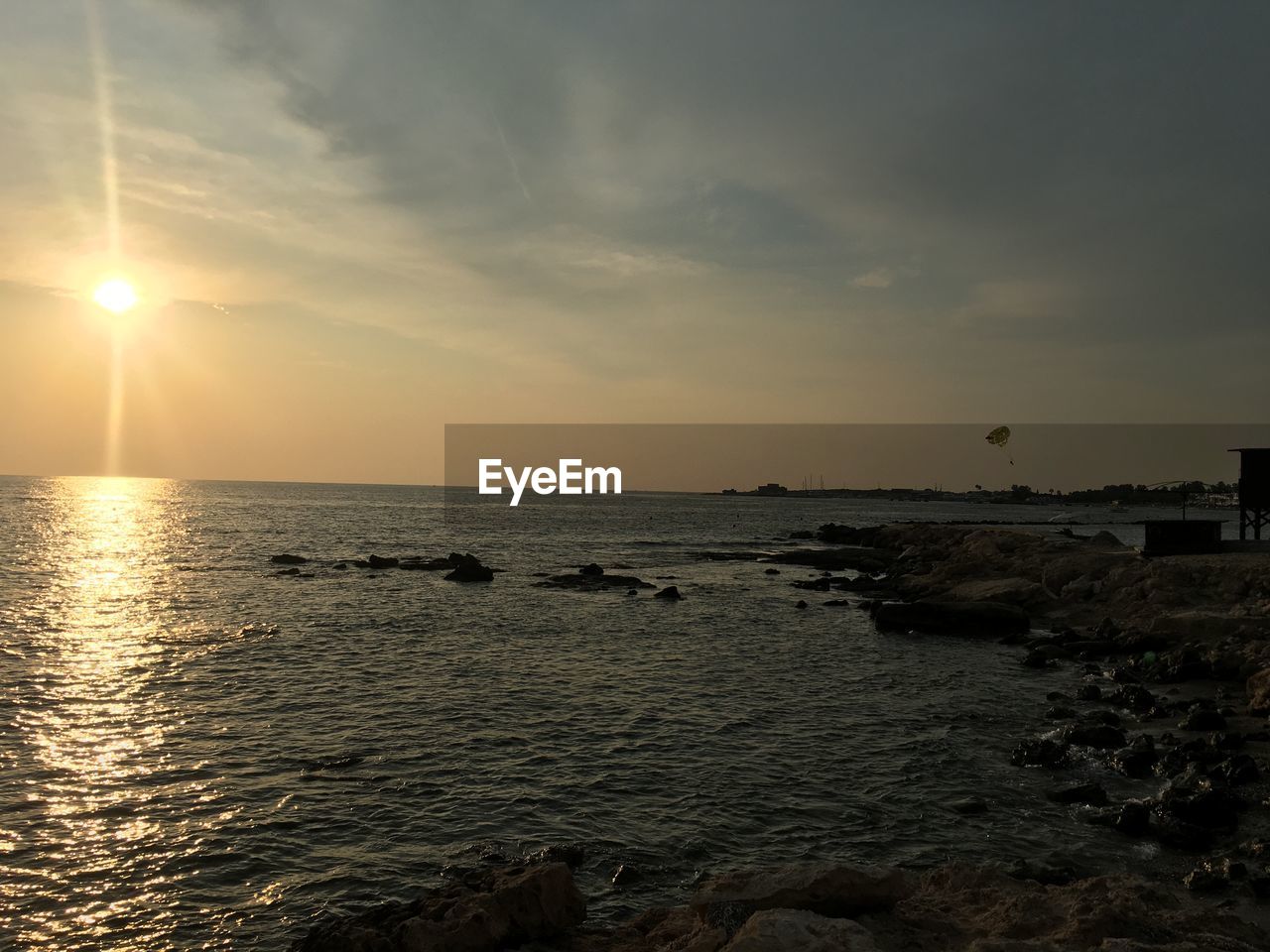 SCENIC VIEW OF SEA DURING SUNSET