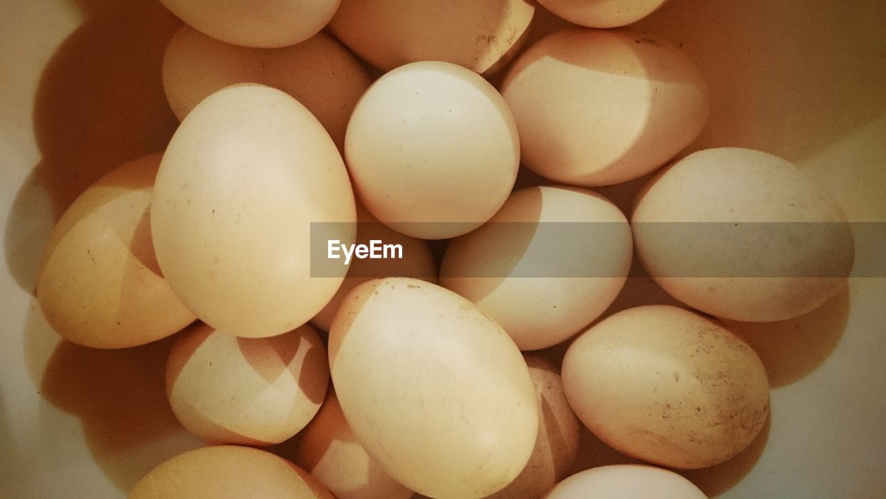 Full frame shot of eggs