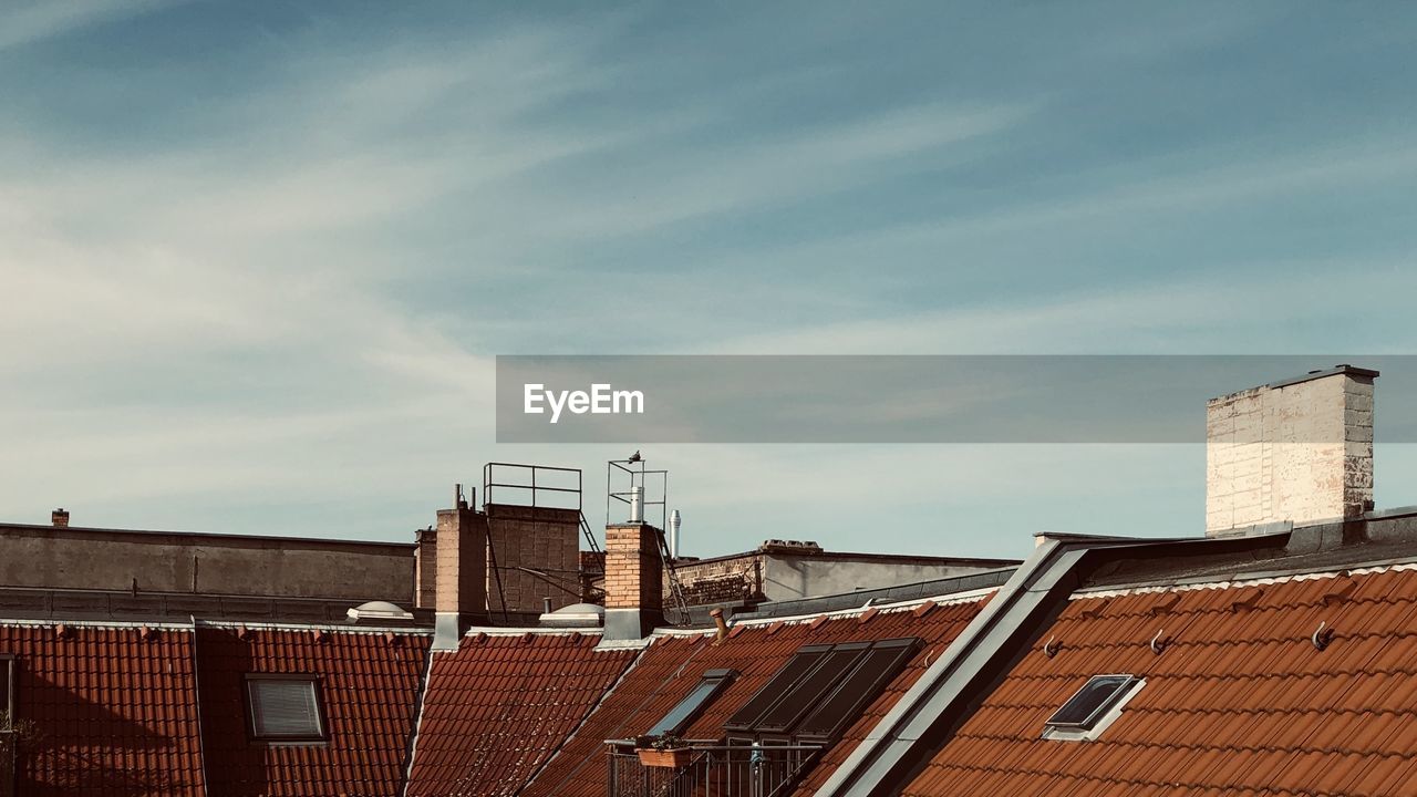 Low angle view of buildings against sky