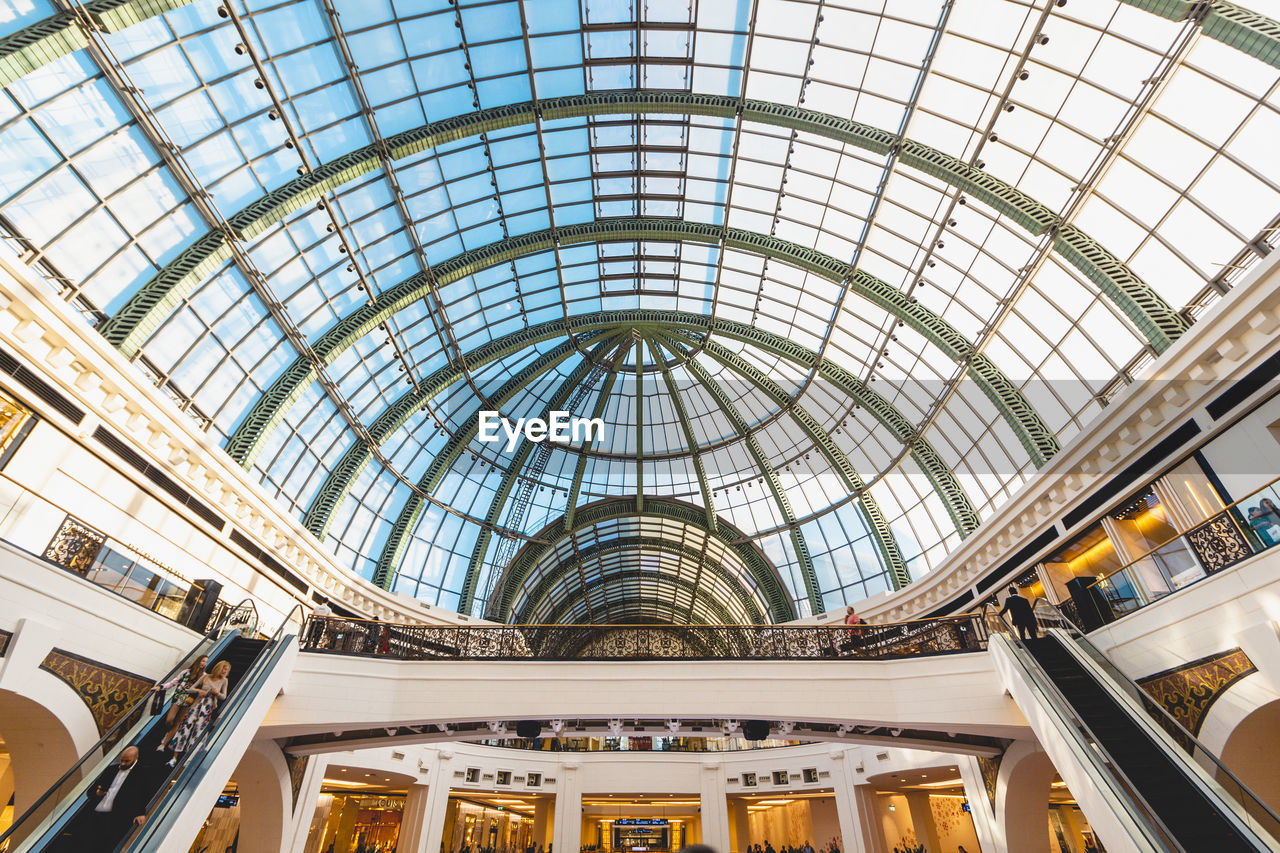 Low angle view of ceiling of shopping mall