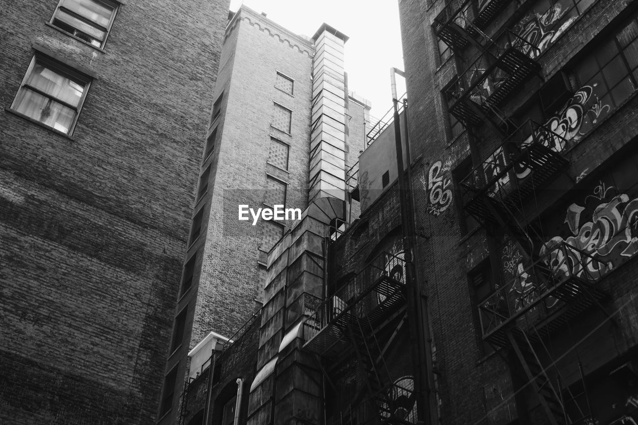 Low angle view of buildings in city 