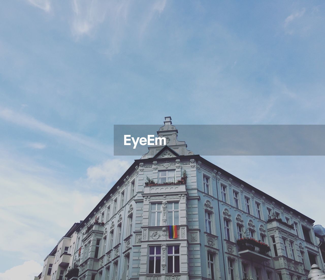 Low angle view of building against sky