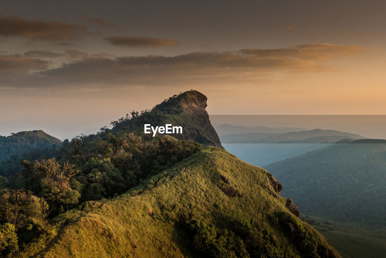 Sun set on some mountain in chiangmai thailand.