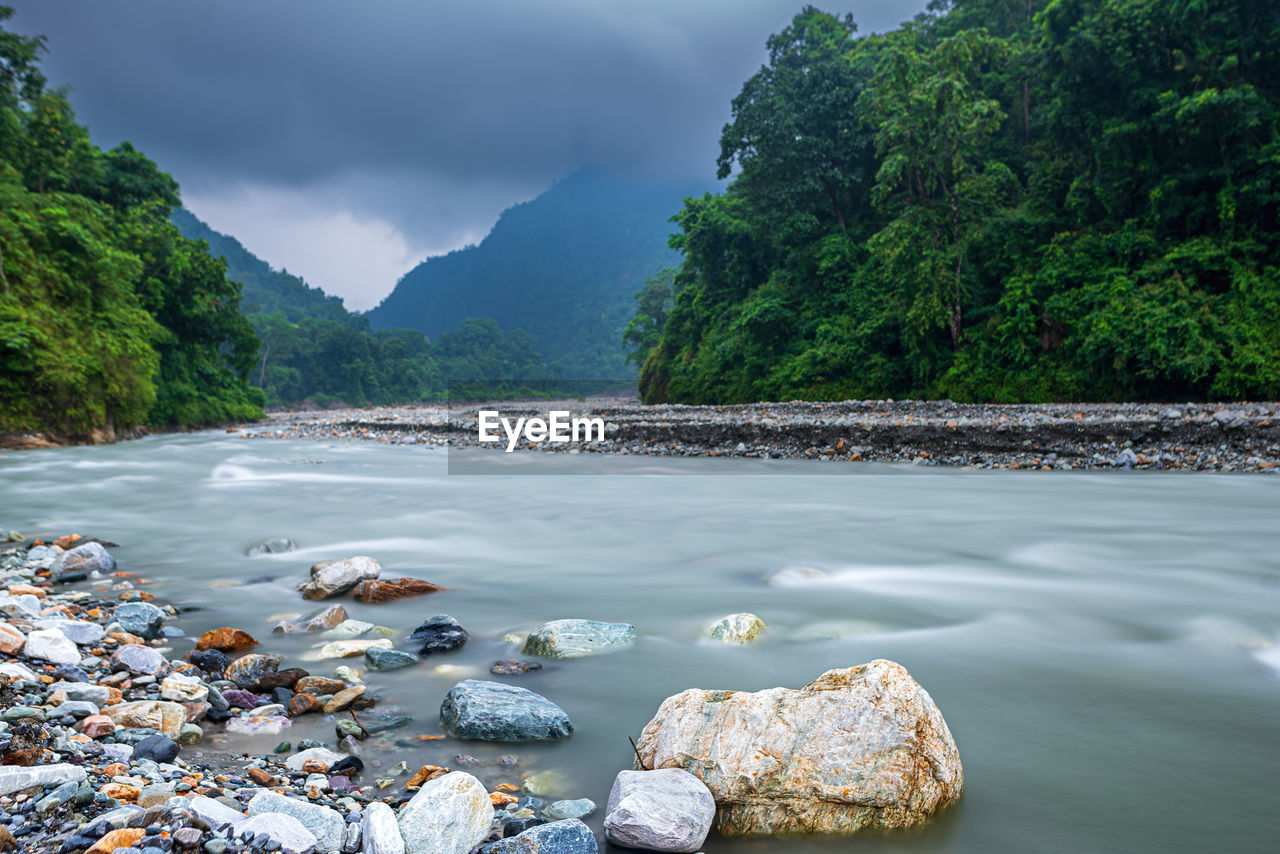 water, river, nature, environment, land, body of water, beauty in nature, rock, scenics - nature, tree, mountain, coast, shore, sky, plant, landscape, forest, cloud, no people, travel, travel destinations, beach, tranquility, outdoors, bay, tourism, tranquil scene, rapid, non-urban scene, stream, idyllic, wilderness, social issues, day, environmental conservation