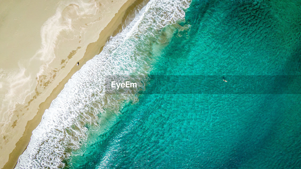 High angle view of beach and sea