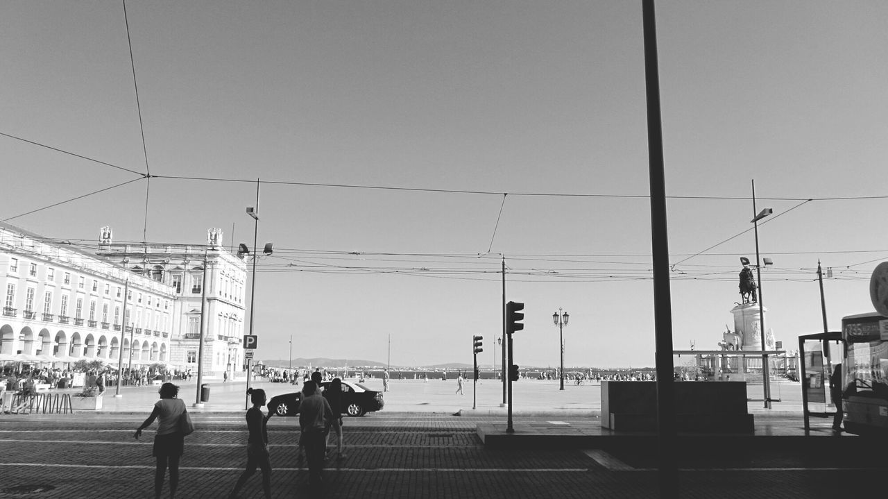 City street against clear sky