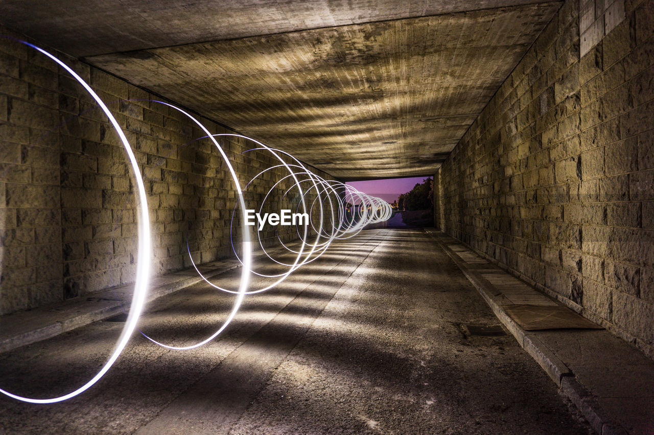 EMPTY ILLUMINATED TUNNEL
