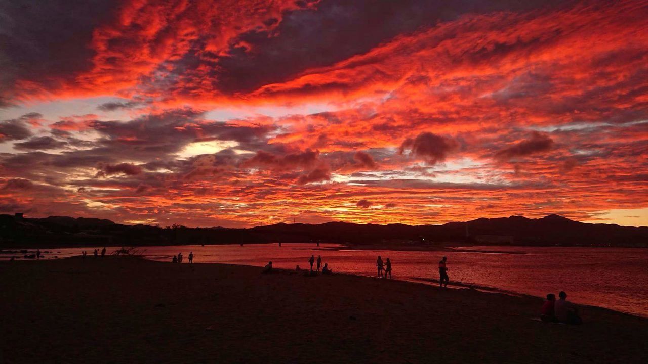 SCENIC VIEW OF SUNSET OVER BEACH